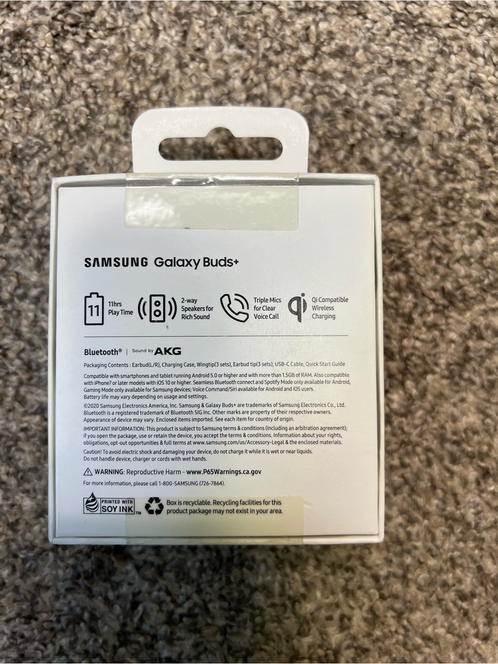Samsung Galaxy Buds+ Wireless Earbuds — Black - Picture 2 of 2